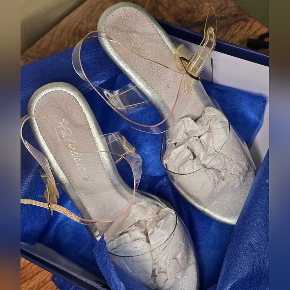 NPC BODYBUILDING HEELS, Pleaser Fabulicious LIP108 5" Clear Heels Women Size 7M - Picture 13 of 16